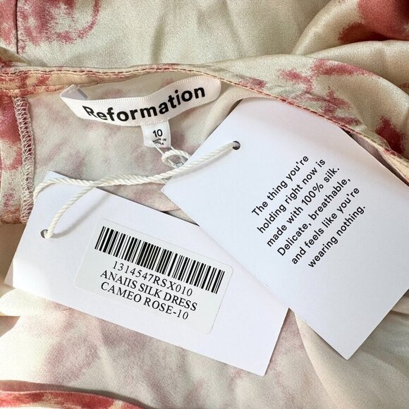 NWT Reformation Anaiis Silk Maxi Dress Cameo Rose Floral Print 10 - Picture 8 of 15